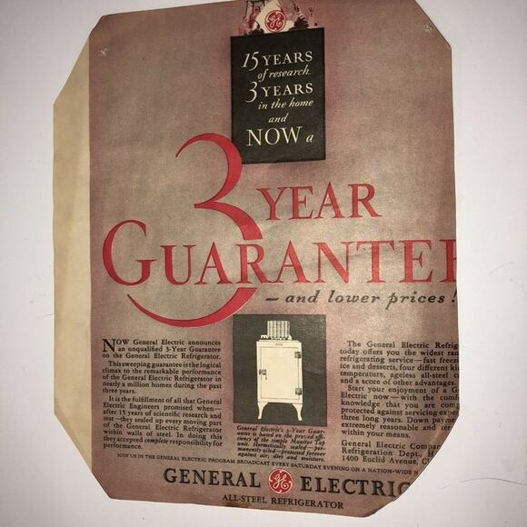 Antique Ann Brockman GE Ad Print 1930s Original Frame - Picture 9 of 12